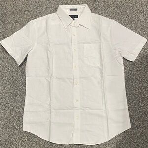 Banana Republic White Linen Button Down Shirt